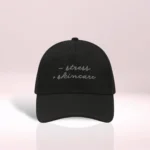 cappellino nero ricamato regolabile