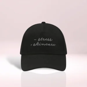 cappellino nero ricamato regolabile