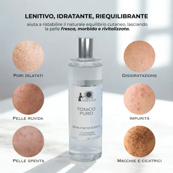 tonico viso naturale senza alcool